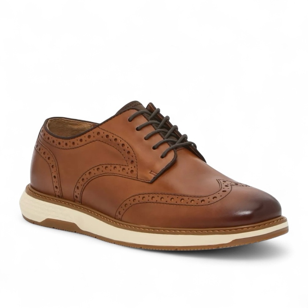Vince Camuto Sygard Oxford Shoes Cognac Mocha Leather Men’s 8.5W Business Casual